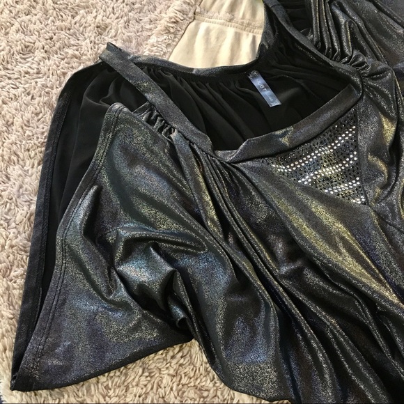 Shimmery gray tank, unique style - Picture 3 of 5